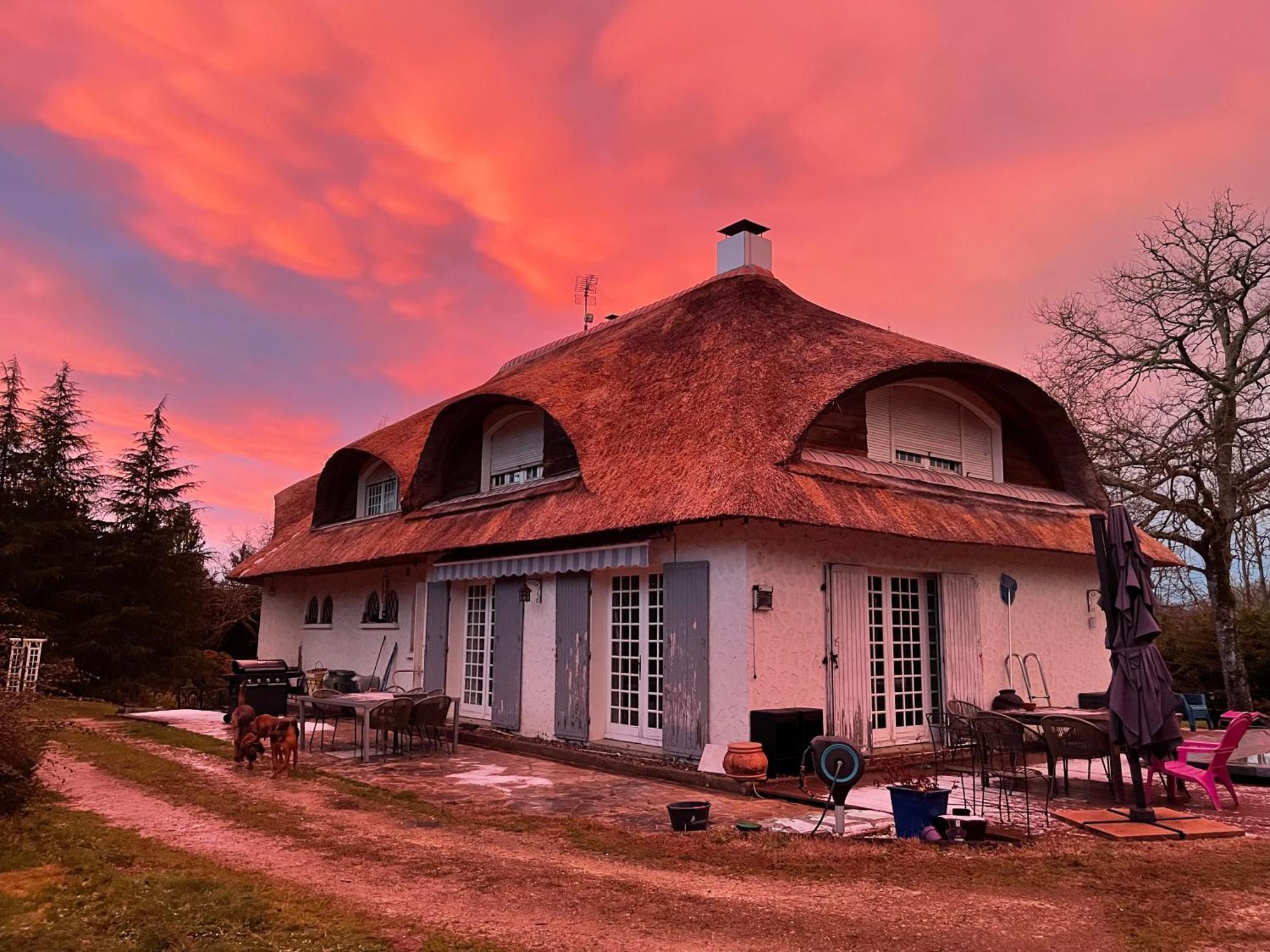 La Belle Chaumiere Acomodação com café da manhã Bretagne-de-Marsan Exterior foto